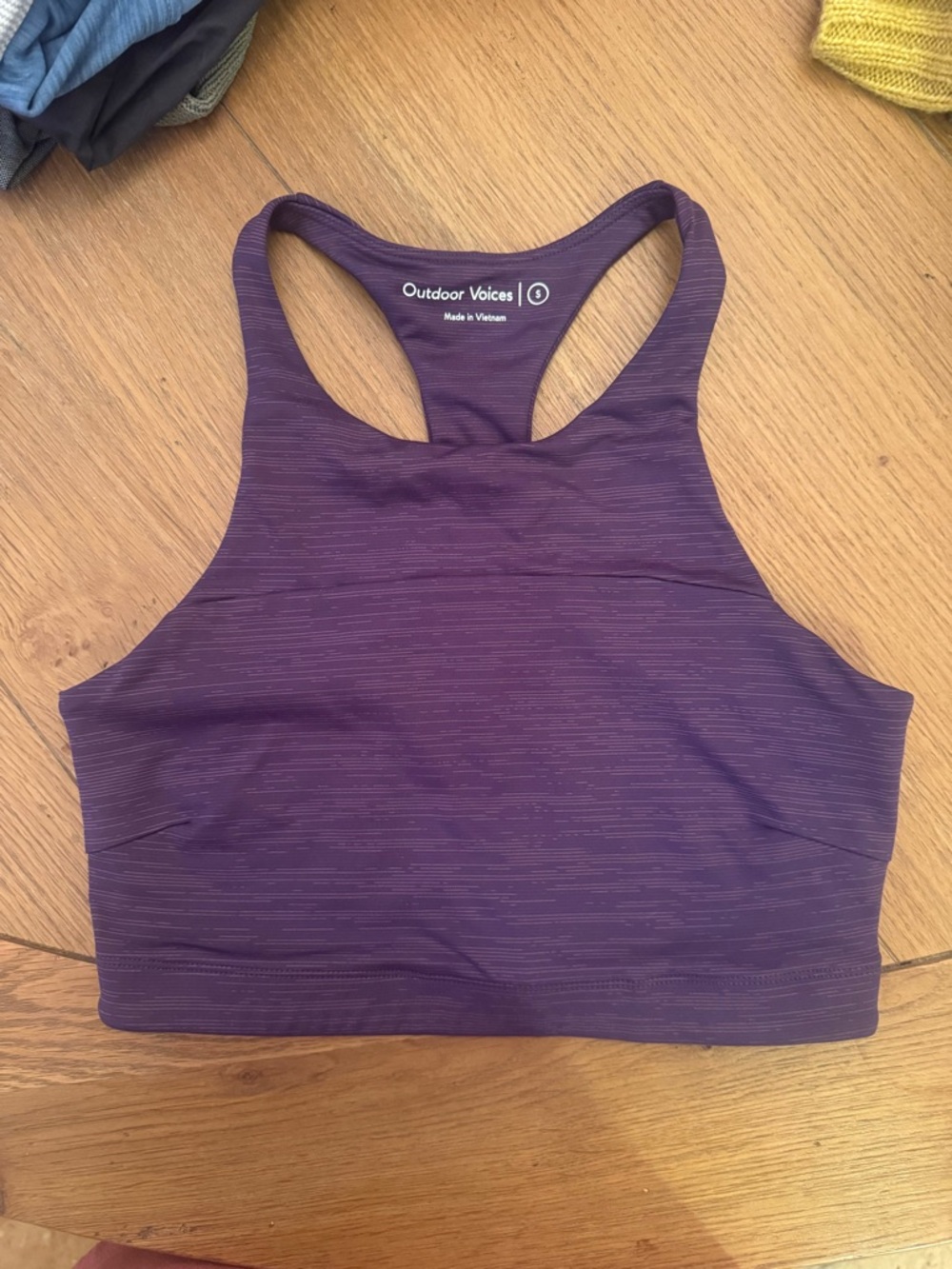 Outdoor Voices Deep Purple Racerback Sports Bra